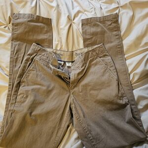 Gap Womens The Lived In Slim Tan Pants